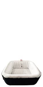 ALEKO Inflatable Hot Tub Spa | Personal High Powered Jetted Bubble | with Fitted Cover and 3 Filters | 265 Gallon | 6 Person Round | Brown | HTIR6GYBR