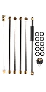 Tool Daily Pressure Washer Siphon Hose and Filter for Soap and Chemical Injector, 10 Feet Tubing, 2 Filters