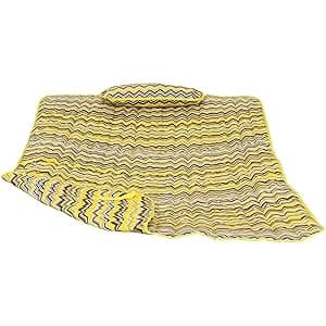 Sunnydaze Polyester Quilted Hammock Pad and Pillow Set - Weather-Resistant - Breakwater Stripe