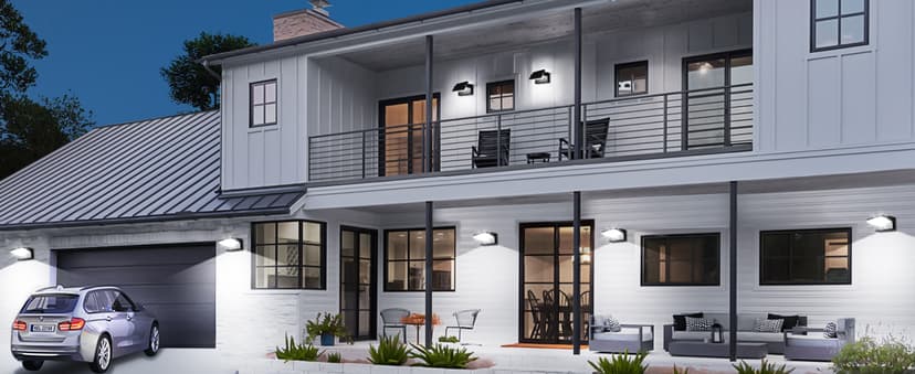 LEDMO LED Flood Lights Outdoor 60W - Rotatable 360 Adjustable Head Switch Control Exterior Lighting Fixture Wall Pack Commercial Security 5000K Waterporof Yard Wall Mount Garage Barn Yard Lights