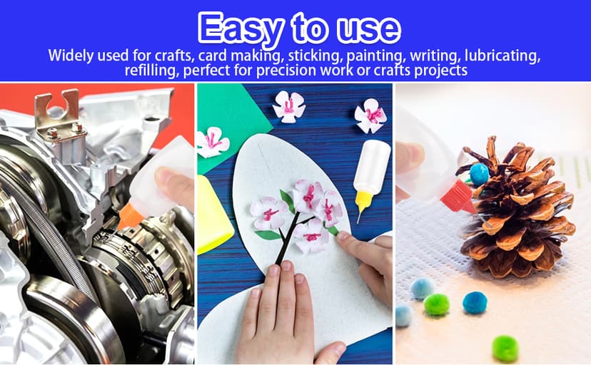 12pcs Precision Tip Applicator Bottles with 5 Mini Funnels, YGDZ 30ml Needle Tip Squeeze Glue Bottles for Paint Quilling Craft, 6 Colors