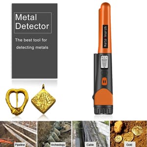Hand Metal Detector, High Sensitivity Metal Detector with LCD Display&Belt Holster,360°Scanning,All Metal Finder Locating Gold Coin Silver Jewelry Waterproof