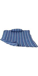 Sunnydaze Polyester Quilted Hammock Pad and Pillow Set - Weather-Resistant - Breakwater Stripe