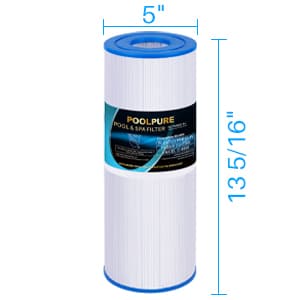 POOLPURE PLFPRB50-IN Spa Filter Replaces Pleatco PRB50-IN, PRB50IN, Unicel C-4950, Filbur FC-2390, Jacuzzi J210/J220/J235/J245/J275, Guardian 413-212-02, 373045, 5X13 Drop in Hot Tub Filter, 2 Pack
