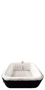 ALEKO Inflatable Hot Tub Spa | Personal High Powered Jetted Bubble | with Fitted Cover and 3 Filters | 265 Gallon | 6 Person Round | Brown | HTIR6GYBR