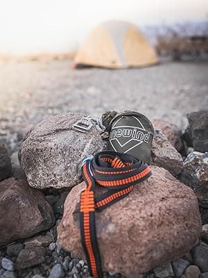 Onewind Camping Hammock, Ultralight Portable Hammock with Adjustable Ridgeline, Outdoor Hammock 20D Ripstop Nylon with 2 * 12Ft Tree Strap, Ideal for Camping, Hiking, Backpacking