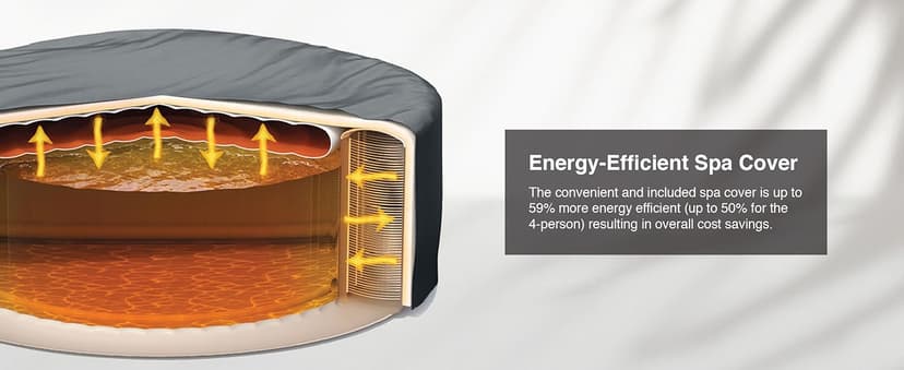 INTEX PureSpa Greystone Deluxe Inflatable Hot Tub, with with Built-in FastFill Inflation System, Spa Control App, and 4 Person Capacity, 83" x 28"