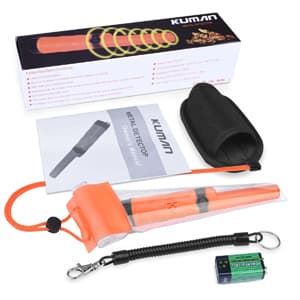 Kuman Pin pointer Water Resistant Metal Detectors with Holster Treasure Hunting Unearthing Tool Accessories Buzzer Vibration Automatic Tuning KW30