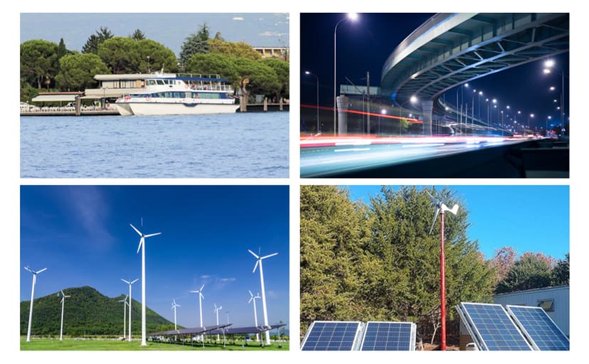 1200W Small Wind Turbine 3 Blades Wind Turbine DC 12V 24V 48V Turbine Wind Generator for Marine Home Charging(48V-Black)