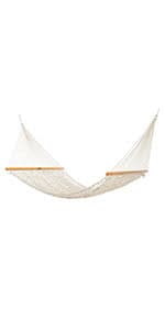 Original Pawleys Island 15OC Presidential Original Cotton Rope Hammock with Free Extension Chains & Tree Hooks, Handcrafted in The USA, Accommodates 2 People, 450 LB Weight Capacity, 13 ft. x 65 in.