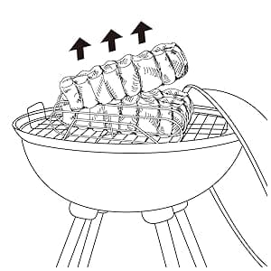 Extra Long Stainless Steel Rib Rack for Smoking and Grilling, Holds up to 3 Full Racks of Ribs, Fits 18” or Larger Gas Smoker or Charcoal Grill, Perfect Smoker Accessories Gifts for Men