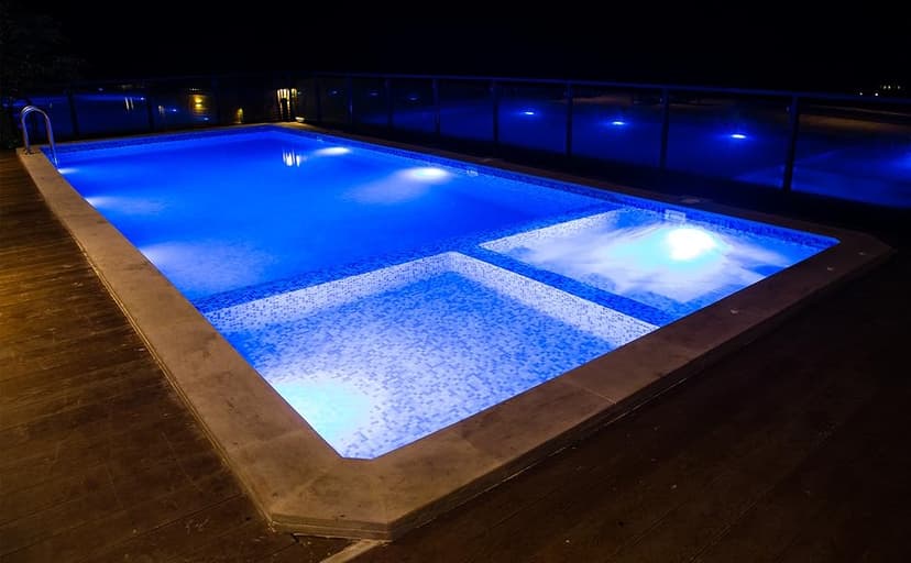 HQUA PN01DC 120V AC Remote Control LED RGBW Color Change Inground Pool Light, 10 Inch 50W with 100 Feet Cord, UL Listed Transformer Included, Fit for 10" Large Wet Niches.