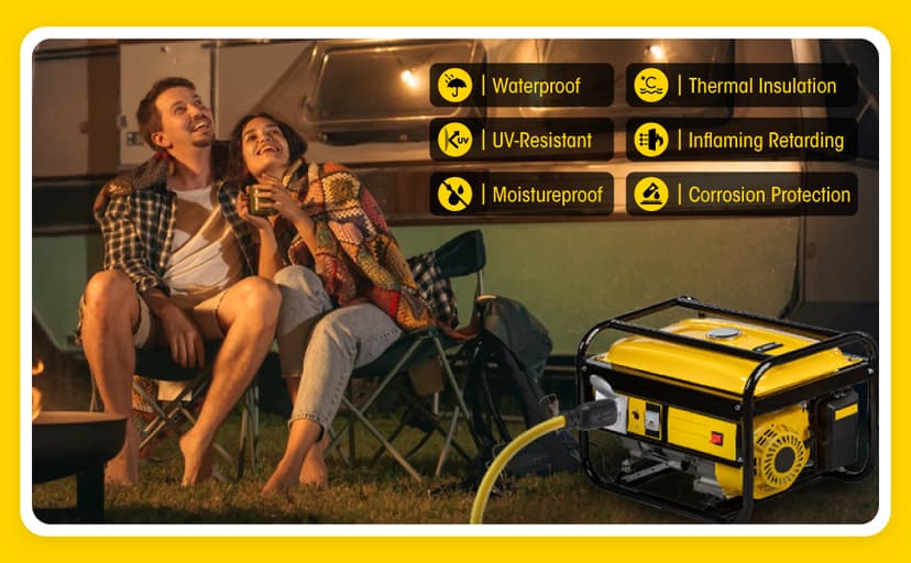 Generator to Dryer Adapter Cord NEMA L14-30P to 10-30R 30 Amp, ETL Listed, 4 Prong Locking Generator Male to 3 Prong Dryer Female for EV, 10 AWG STW, 1FT