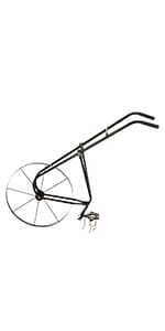 EarthWay 6500 High Wheel Tubular High Wheel Cultivator with Comfort Handle with 3- Position Adjustable, Quick Change Implements, and 24 Inch Steel Wheel