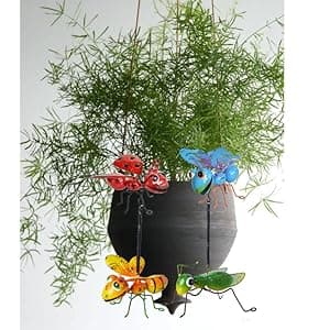 GIFTME 5 Metal Garden Sculptures Statues Yard Art Decoration,Set of 4 Garden Decor Perfect Hanging The Tree, Porch,Backyard or Patio Wall Decor