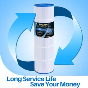 POOLPURE PCC105-PAK4 Replaces Pentair CCP420, 178584, Ultral-A6, Unicel C-7471, 817-0106, R173576, Filbur FC-1977, 570-0425-07, Pentair Clean and Clear Plus 420, L x OD: 26"x7", 4X105 sq.ft. Cartridge