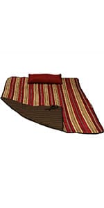 Sunnydaze Polyester Quilted Hammock Pad and Pillow Set - Weather-Resistant - Breakwater Stripe