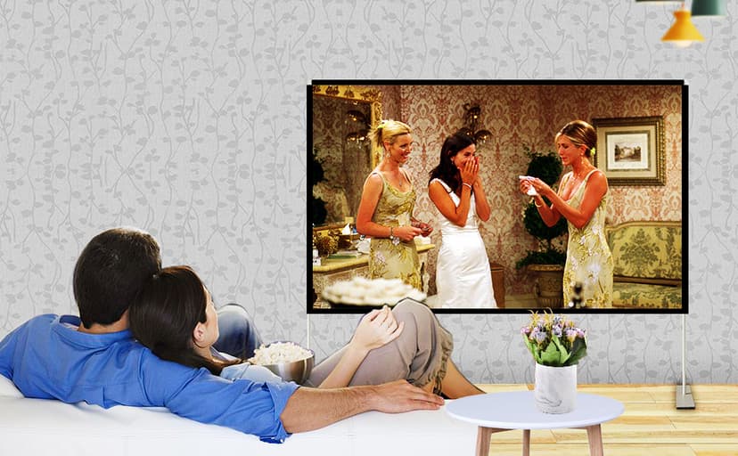 Projector Screen with Stand 120 inch Portable Projection Screen 16:9 4K HD Rear Front Projections Movies Screen with Carry Bag for Indoor Outdoor Home Theater Backyard Cinema Travel