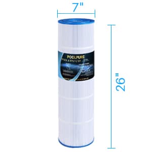 POOLPURE PCC105-PAK4 Replaces Pentair CCP420, 178584, Ultral-A6, Unicel C-7471, 817-0106, R173576, Filbur FC-1977, 570-0425-07, Pentair Clean and Clear Plus 420, L x OD: 26"x7", 4X105 sq.ft. Cartridge