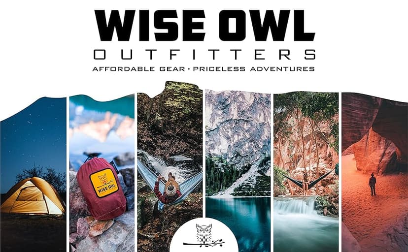 Wise Owl Outfitters Hammock Tarp, Hammock Tent - Rain Tarp for Camping Hammock - Camping Gear Must Haves w/Easy Set Up Including Tent Stakes and Carry Bag