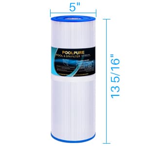 POOLPURE PLFPRB25-IN Hot Tub Filter Replace Unicel C-4326, Guardian 413-106, Filbur FC-2375, FC-2370, 3005845, 17-2327, 100586, 33521, 25392, 817-2500, 5X13 Drop in Spa Filter 2 Pack