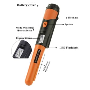 Hand Metal Detector, High Sensitivity Metal Detector with LCD Display&Belt Holster,360°Scanning,All Metal Finder Locating Gold Coin Silver Jewelry Waterproof