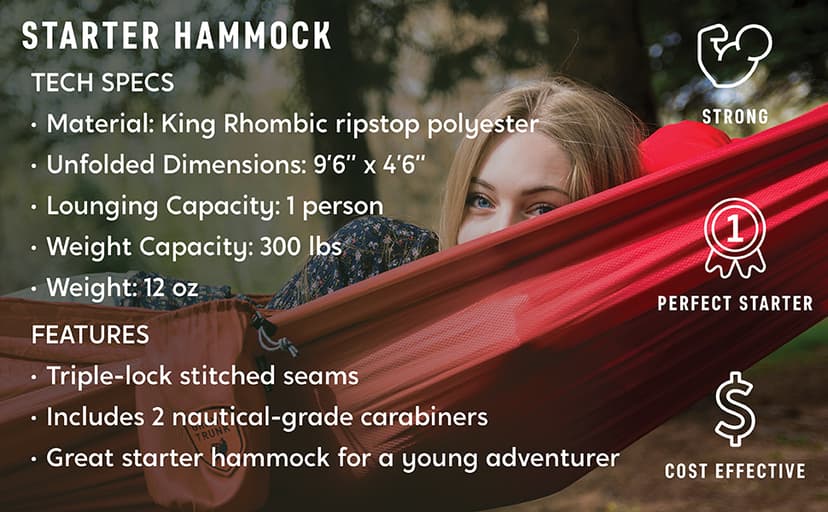 Grand Trunk Ultralight Camping Hammock - Lightweight and Portable Travel Hammock for Camping, Hiking, Backpacking, Beach, and Other Travel, Green