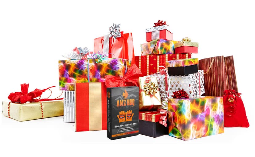 Meat Claws Bbq Grill Accessories Set - 2 Silicone Gloves, Claws For Pulled Pork, BBQ Thermometer - Perfect Smoker Accessories Grilling Tools Gift Set For (Orange Glove-Thermometer-Claw)