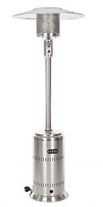 Fire Sense 61445 Natural Gas Patio Heater 45,000 BTU With Electric Ignition System For Residential - Stainless Steel