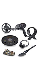 Metal Detector for Adults & Kids - Adjustable Stem, High Accuracy & 10" Waterproof Coil. Disc/All Metal Modes for Coin & Gold Detection by Beginners
