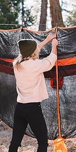 Wise Owl Outfitters Hammock Tarp, Hammock Tent - Rain Tarp for Camping Hammock - Camping Gear Must Haves w/Easy Set Up Including Tent Stakes and Carry Bag