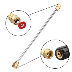 Sooprinse High Pressure Washer Gun Power Spray Gun 4000psi with 19 inch Extension Replacement Wand Lance,5 Quick Connect Nozzles for Honda Excell Troybilt, Generac, Simpson, Briggs Stratton