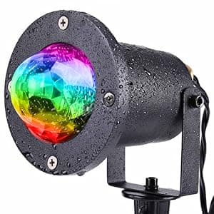 KOOT Water Wave Lights Projector Outdoor Waterproof LED Ripple Garden Lights RGBW 10 Colors Water Effect or Flame Fire Effect with Remote for Patio Christmas Halloween Wedding Swimming Pool Display