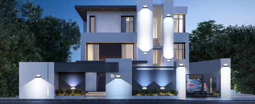 LEDMO LED Flood Lights Outdoor 60W - Rotatable 360 Adjustable Head Switch Control Exterior Lighting Fixture Wall Pack Commercial Security 5000K Waterporof Yard Wall Mount Garage Barn Yard Lights