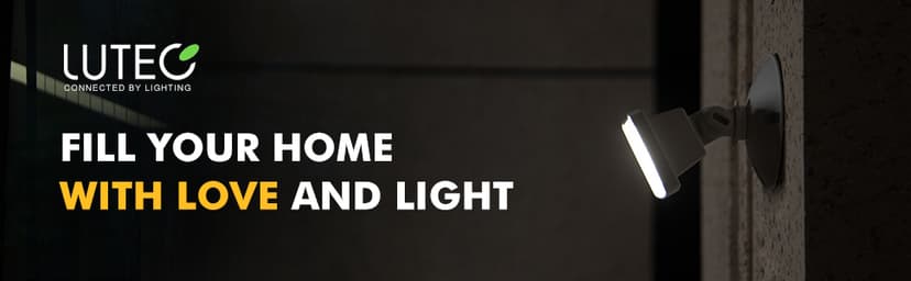 LUTEC 2 Packs 14W LED Flood Light Outdoor, 1300LM 5000K Single-Head Floodlight, Waterproof Exterior Security Fixture Wall Light for House Patio Garden Yard