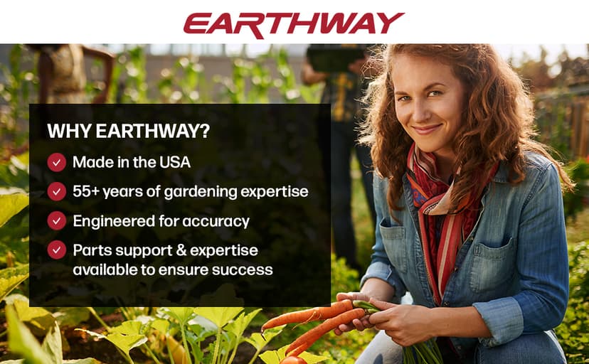 EarthWay 6500 High Wheel Tubular High Wheel Cultivator with Comfort Handle with 3- Position Adjustable, Quick Change Implements, and 24 Inch Steel Wheel