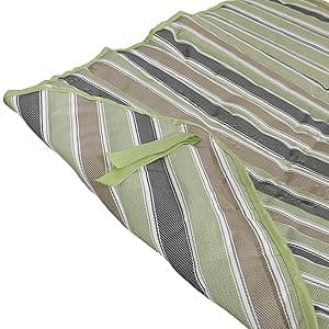 Sunnydaze Polyester Quilted Hammock Pad and Pillow Set - Weather-Resistant - Breakwater Stripe