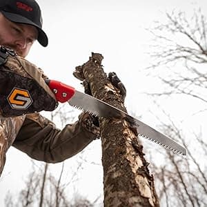 EZ Kut Kamikaze Saw Curved Blade with Scabbard - 19.3 Inch Heavy Duty Pruning - Carbon Hardened Steel Japanese Technology- Best Pruning Saw for Tree Trimming