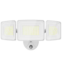 Onforu 60W LED Dusk to Dawn Outdoor Lighting, 6000LM Exterior Flood Light, IP65 Waterproof Outdoor 3 Adjustable Heads Photocell Security Lights Fixture, 6500K Floodlights for Garage, Patio, Yard