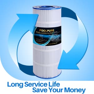 POOLPURE PLF120A Pool Filter Replaces Hayward C1200, CX1200RE, Pleatco PA120, Ultra-B2, Unicel C-8412, Filbur FC-1293, Clearwater II 125, Waterway Pro Clean PCCF-125, L x OD:23 1/4" x 8 15/16"