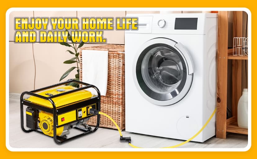 Generator to Dryer Adapter Cord NEMA L14-30P to 10-30R 30 Amp, ETL Listed, 4 Prong Locking Generator Male to 3 Prong Dryer Female for EV, 10 AWG STW, 1FT