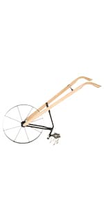 EarthWay 6500 High Wheel Tubular High Wheel Cultivator with Comfort Handle with 3- Position Adjustable, Quick Change Implements, and 24 Inch Steel Wheel