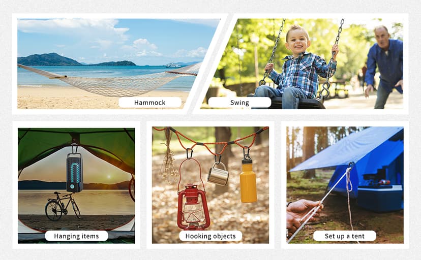 Carabiner Clip, 855lbs,3" Iron Heavy Duty Caribeaners for Hammocks, Camping Accessories,Hiking,Keychains,Outdoors and Gym etc,D Shaped Spring Hook Small Carabiners for Dog Leash,Harness and Key Ring.