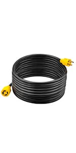 RVGUARD Welder Adapter, Generator 4 Prong 30 Amp to Welder 50 Amp Adapter, NEMA L14-30P to 6-50R Welding Adapter, 12 Inch, Green