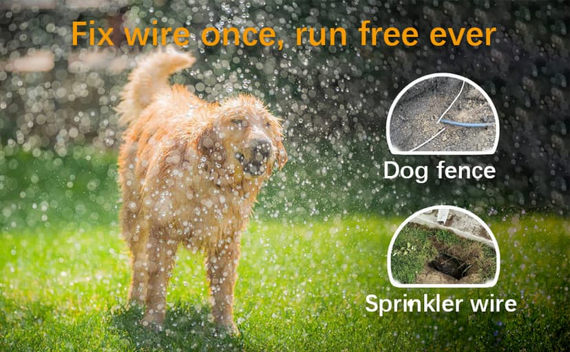 F02 Underground Cable Locator, Wire Tracer with Earphone, Cable Tester for Dog Fence Cables Irrigation Control Wires