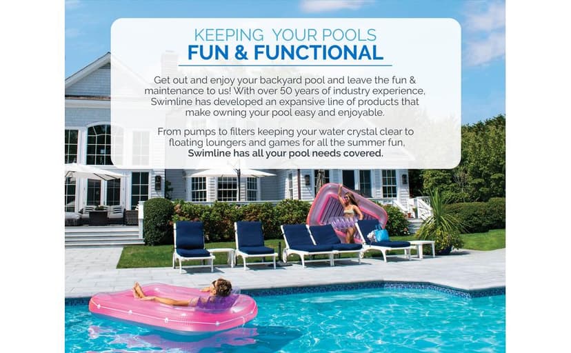 SWIMLINE HYDROTOOLS Standard Swimming Pool Vacuum Hose 1.25" X 18' For Inground Pools - Compatible With Vacuum Heads, Skimmers, Filter Pump Inlets, Above Ground Pools And Other Pool Accessories