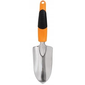 Fiskars Ergo Garden Trowel for Digging and Planting, Heavy Duty Gardening Hand Tool with Hanging Hole