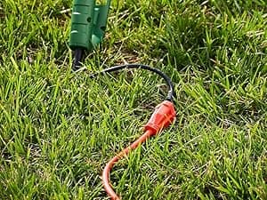Amazon Basics 50 foot 3-Prong Vinyl Indoor/Outdoor Extension Cord - 13 Amps, 1625 Watts, 125 VAC, Orange
