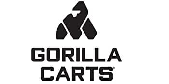 Gorilla Carts GCR-4 Poly Dump Cart, 2-Wheel Garden Wagon with Foldable Handle, 4 cu ft, 300 lb. Capacity, Black/Yellow