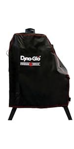 Dyna-Glo DG1382CSC Vertical Offset Charcoal Smoker Grill Cover, Fits Size Up to: 45.5in W x 18.5in D x 48.9in H, Black